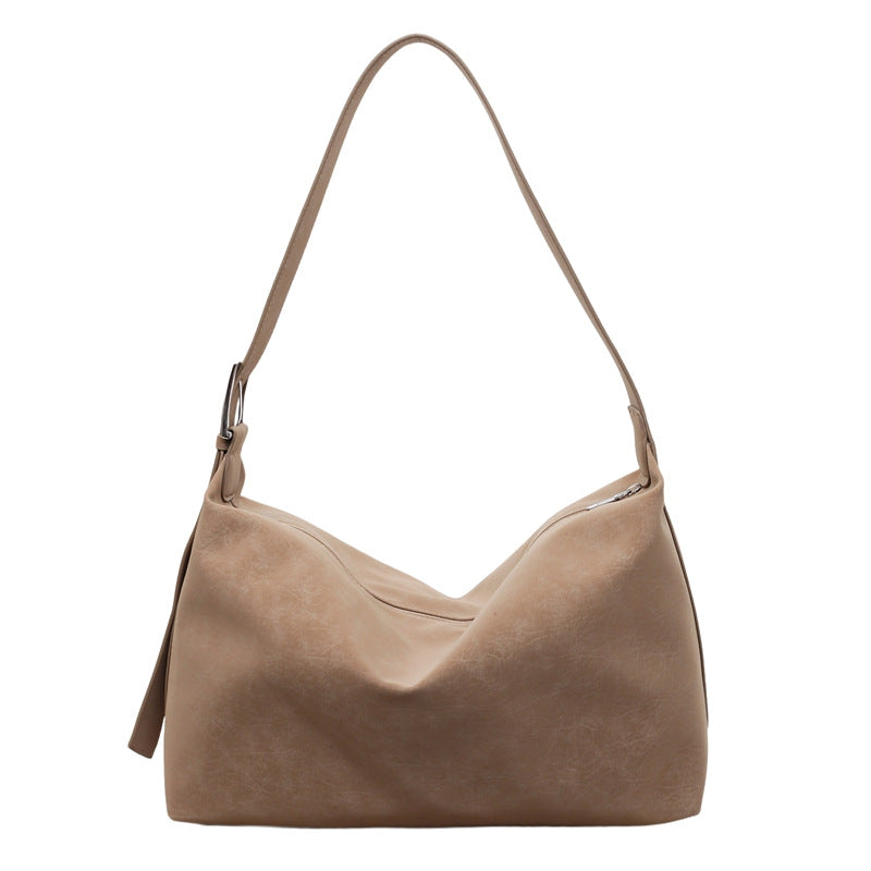 Womens Stylish Casual Minimalist High-Capacity Crossbody Bag