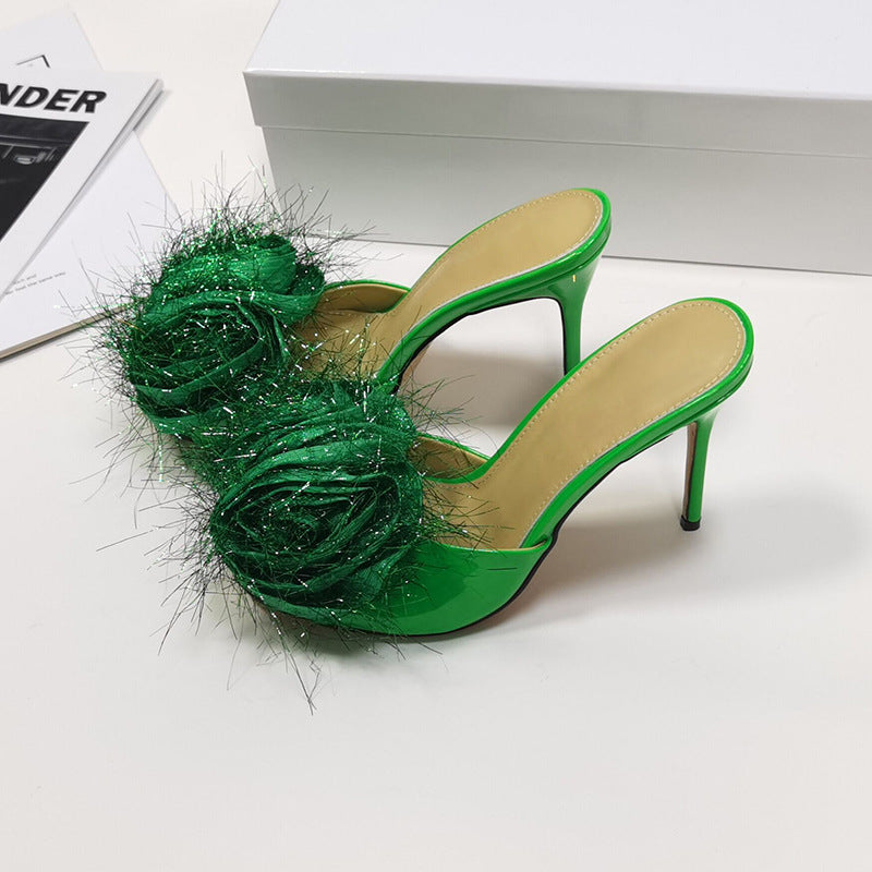 One-Foot Super High-Heeled Banquet Shoes