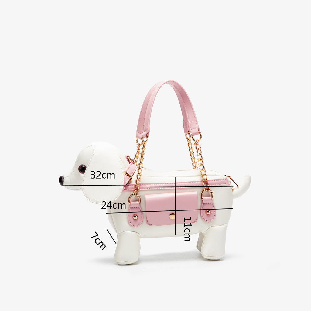 Cute Teddy Dog Shaped Crossbody Bag