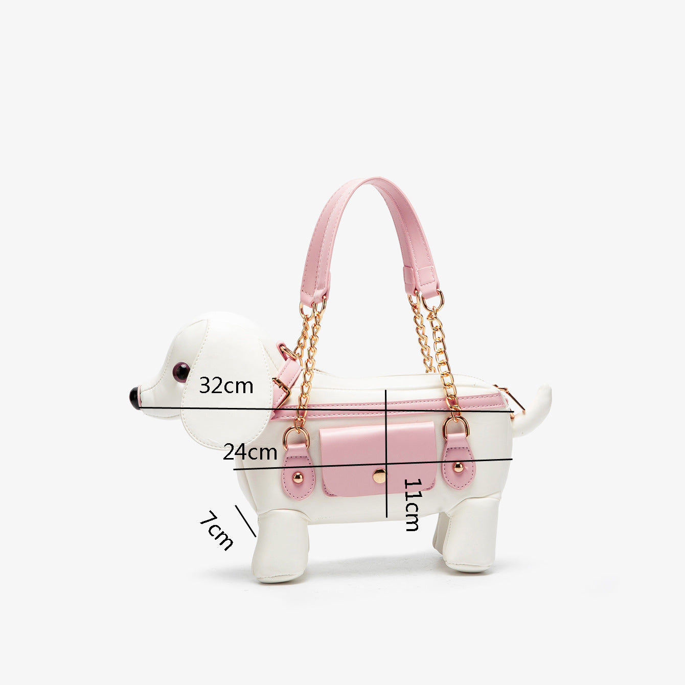 Cute Teddy Dog Shaped Crossbody Bag