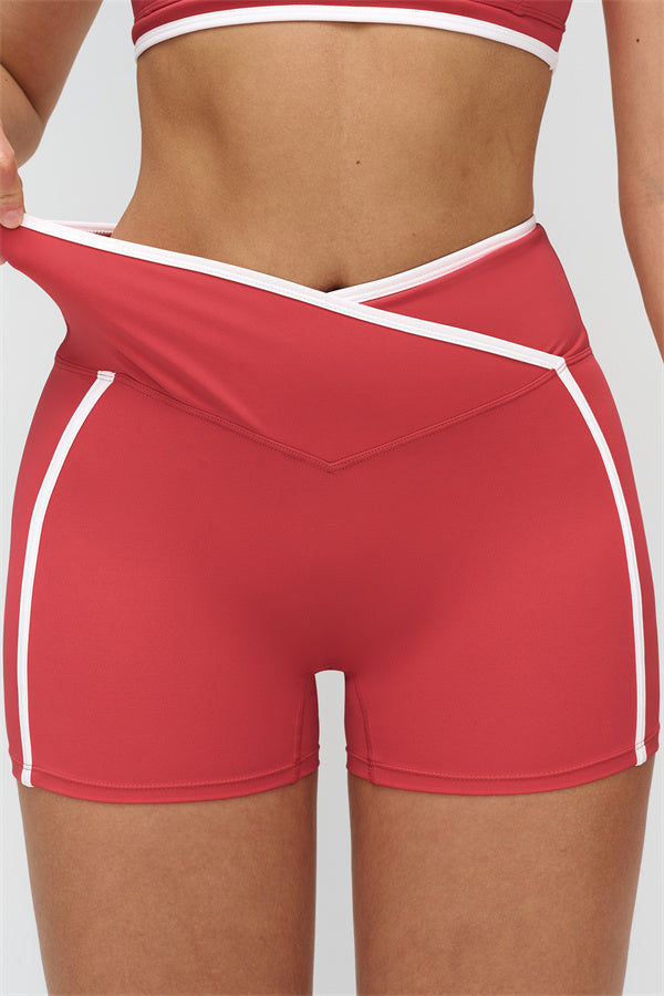 The Crave Contrast Sports Bra Shorts 2-Piece Set