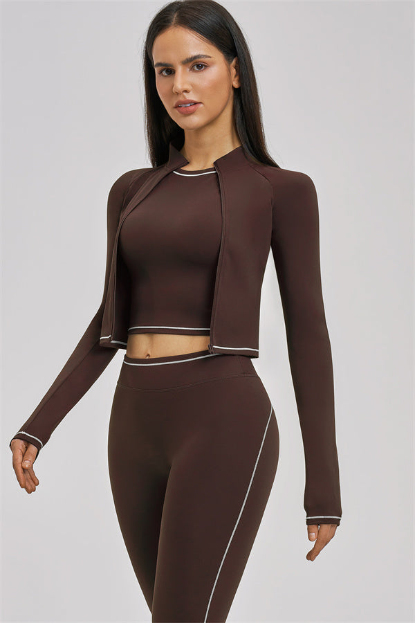 The Unbound Jacket Crop Top Leggings 3-Piece Set