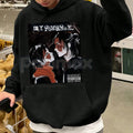 AOT Rock Band Album Cover Hoodie – Anime Mashup Streetwear, Attack on Titan Heavy Metal Pullover, Unisex