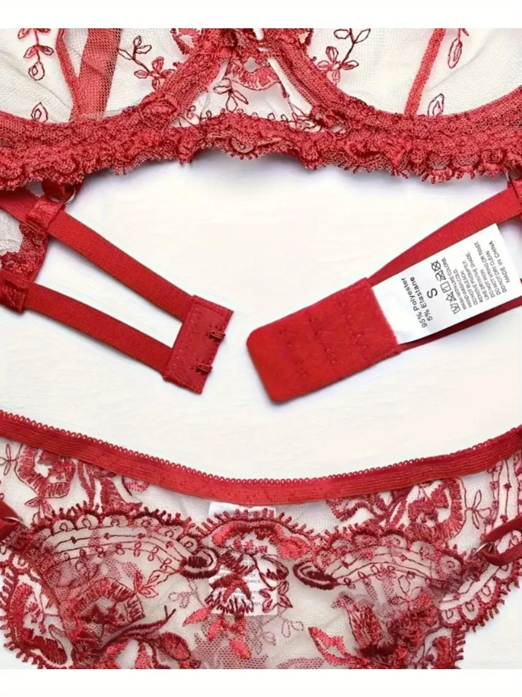 2-piece sexy lingerie set for women: red and green temptation, thong. Green lingerie set, very pleasant