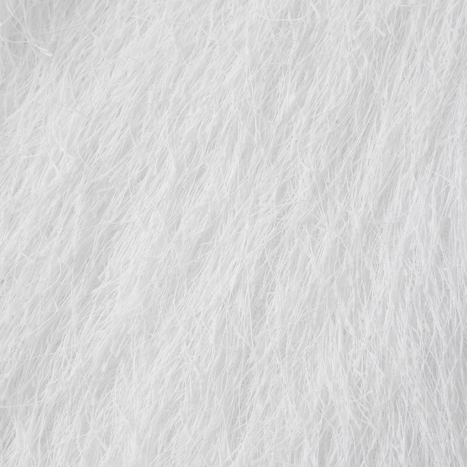 Women's 2026 Trendy White Fluffy Fur Sleeveless Cropped Top Soft Fuzzy Blouse Casual Party Daily Streetwear Fashion Top