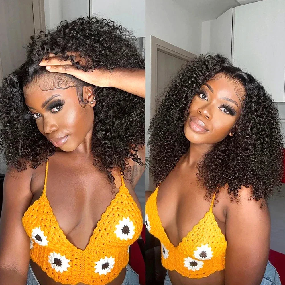 250% Kinky Curly Wigs Human Hair Afro Curly 13x6 HD Lace Frontal Wig Wear Go Glueless 5x5 Lace Front Human Hair Wigs on Sale