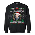 All I Want For Christmas Is D Maye Sweatshirt | Drake Maye Football Fan Crewneck | UNC QB Draft Prospect Jumper | Sports Holiday Gift