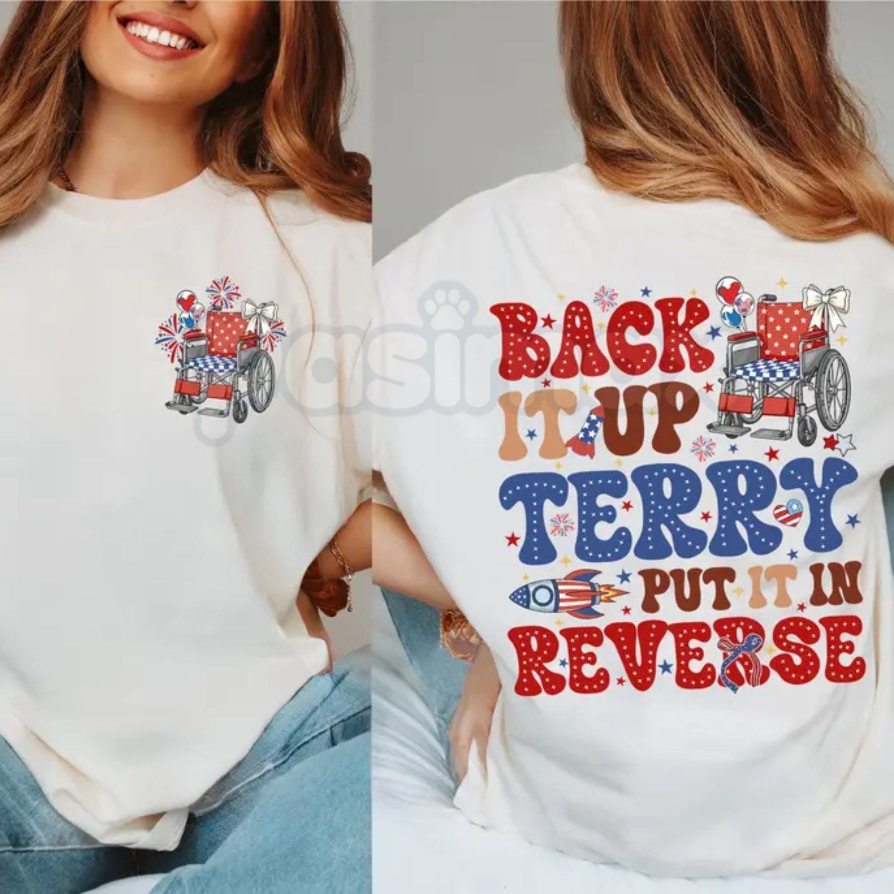 "Back It Up Terry" Funny 4th of July T-Shirt - Put It In Reverse Red White and Blue Tee, Premium 100% Cotton Patriotic Viral Meme Shirt, Humorous Independence Day BBQ Top, USA Fireworks Graphic Apparel, Soft Lived-In Heavyweight Summer Fashion