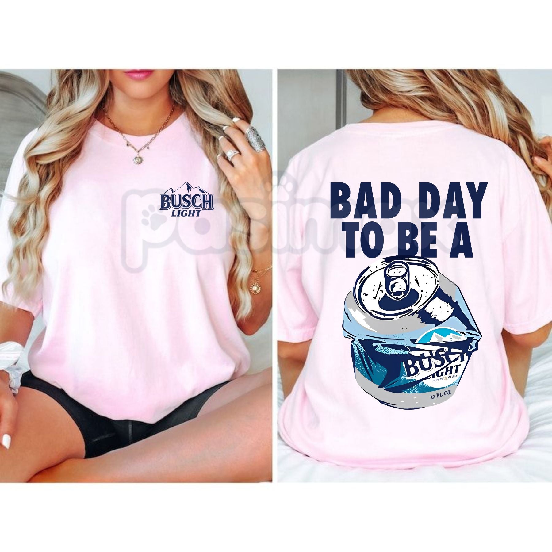 "Bad Day To Be A Busch Light" Funny T-Shirt - Humorous Beer Drinking Graphic Tee, Premium 100% Cotton Tailgate Party Top, Sarcastic Busch Light Lover Gift, Loud & Proud Country Drinking Shirt, Soft Lived-In Heavyweight Party Apparel