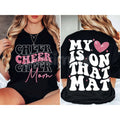 Cheer Mom Game Day T-Shirt - Sparkly Cheerleader Competition Tee, Proud Cheer Mom Sidekick Shirt, Retro Aesthetic Cheer Spirit Apparel