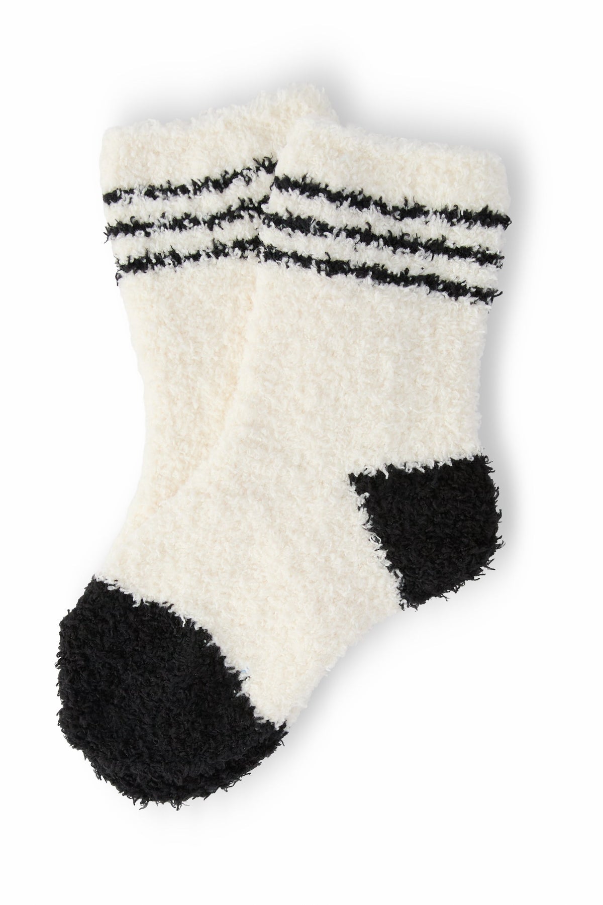 Coconut/Black Sporty Cozy Socks