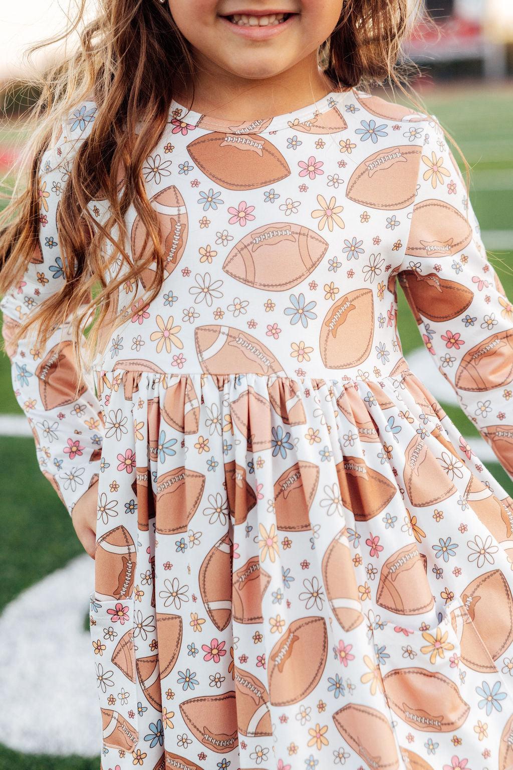 Football Friday L/S Pocket Twirl Dress