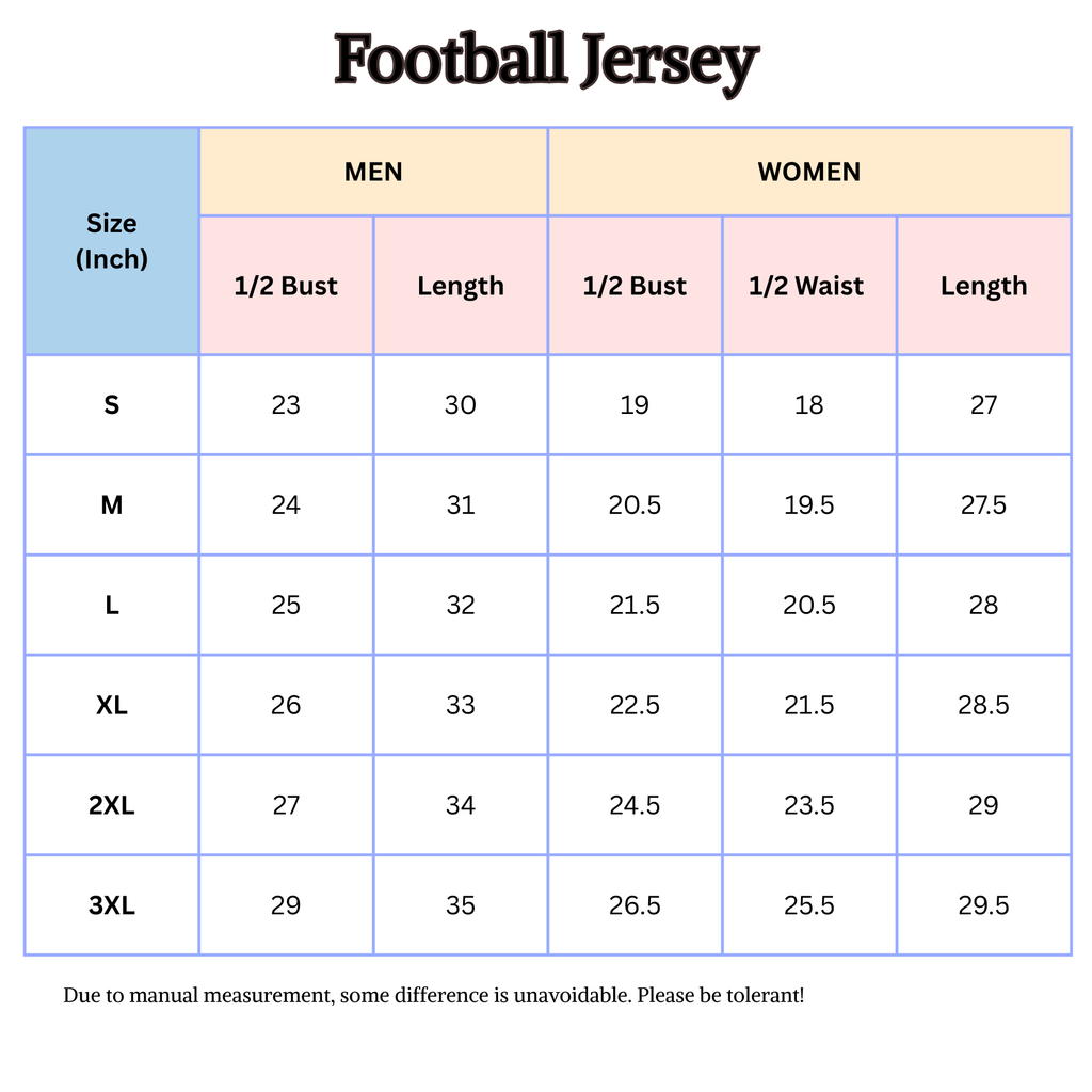 Football Jersey for Men Women | College Game Day Fan Gear Shirt