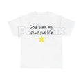 "God Bless My Chungus Life" Funny T-Shirt - Ironic Big Chungus Meme Tee, Sarcastic Religious Parody Shirt, Wholesome Internet Culture Apparel