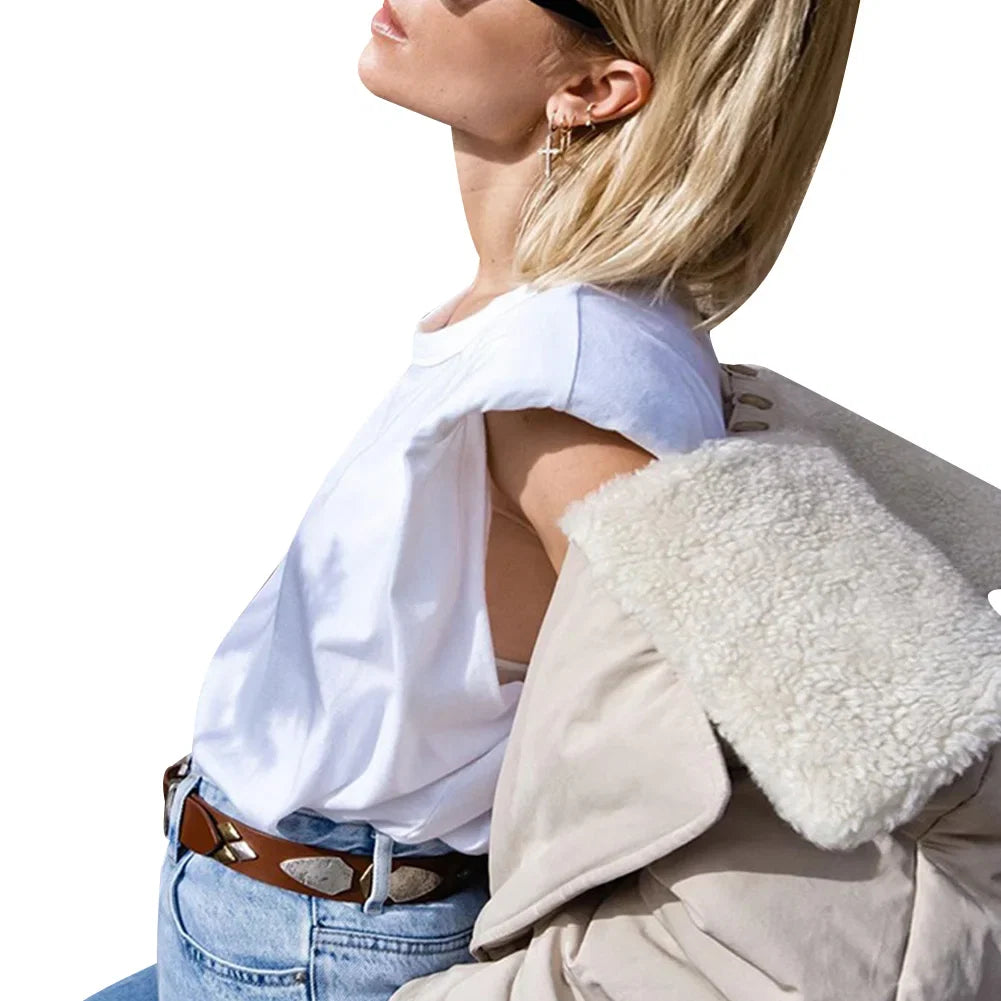 Fashion Women Ladies Solid T shirt Tops Sleeveless O neck Tops Summer Loose Casual Clothes S M L