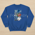 HO HO HO Sport Christmas Sweatshirt | Athletic Collegiate Style Holiday Crewneck | Festive Game Day Jumper
