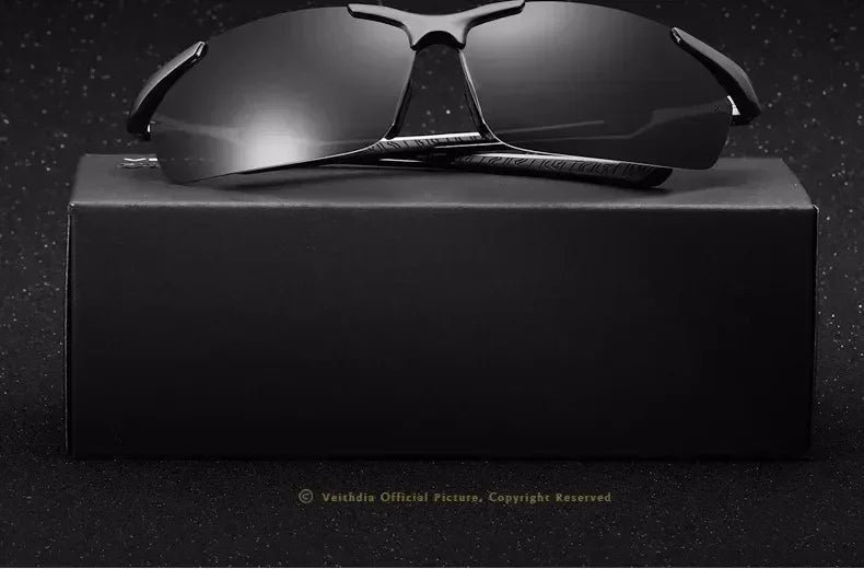 VEITHDIA Brand Designer Men's Sunglasses Aluminum Magnesium Polarized UV400 Sun Glasses Cycling Sports Male Outdoor Eyewear 6592