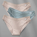 3PCS M-2XL Women Cotton Panties Briefs Female Sexy V Wasit Underwear Ladies Underpants Pantys Girls Plus Size Intimates Lingerie