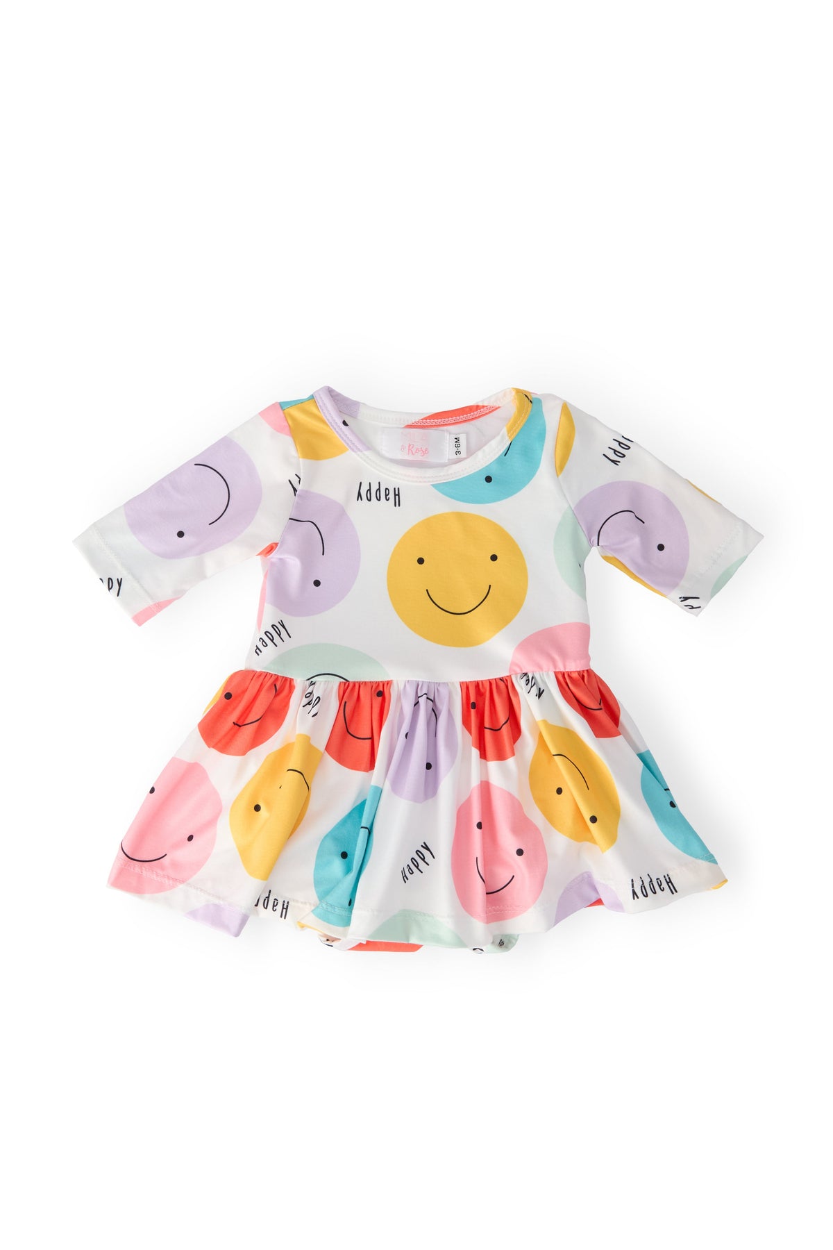 Happy Days 3/4 Sleeve Twirl Bodysuit