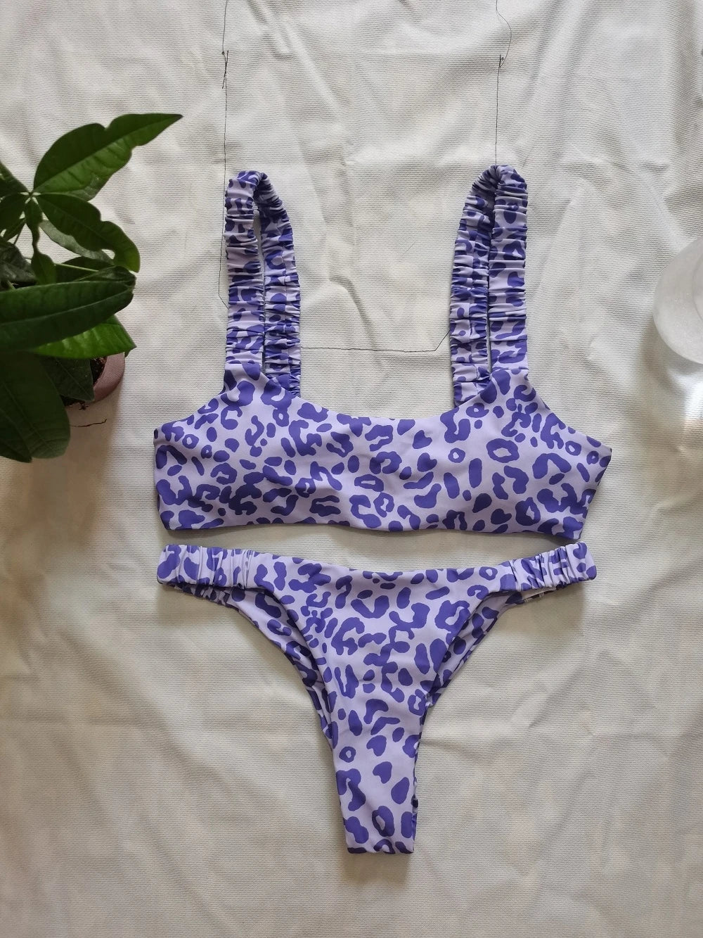 Sexy Micro Bikini 2026 Women Orange Leopard Push Up Padded Thong Swimsuit Female Cut Out Bathing Suit Swimwear Trajes De Baño
