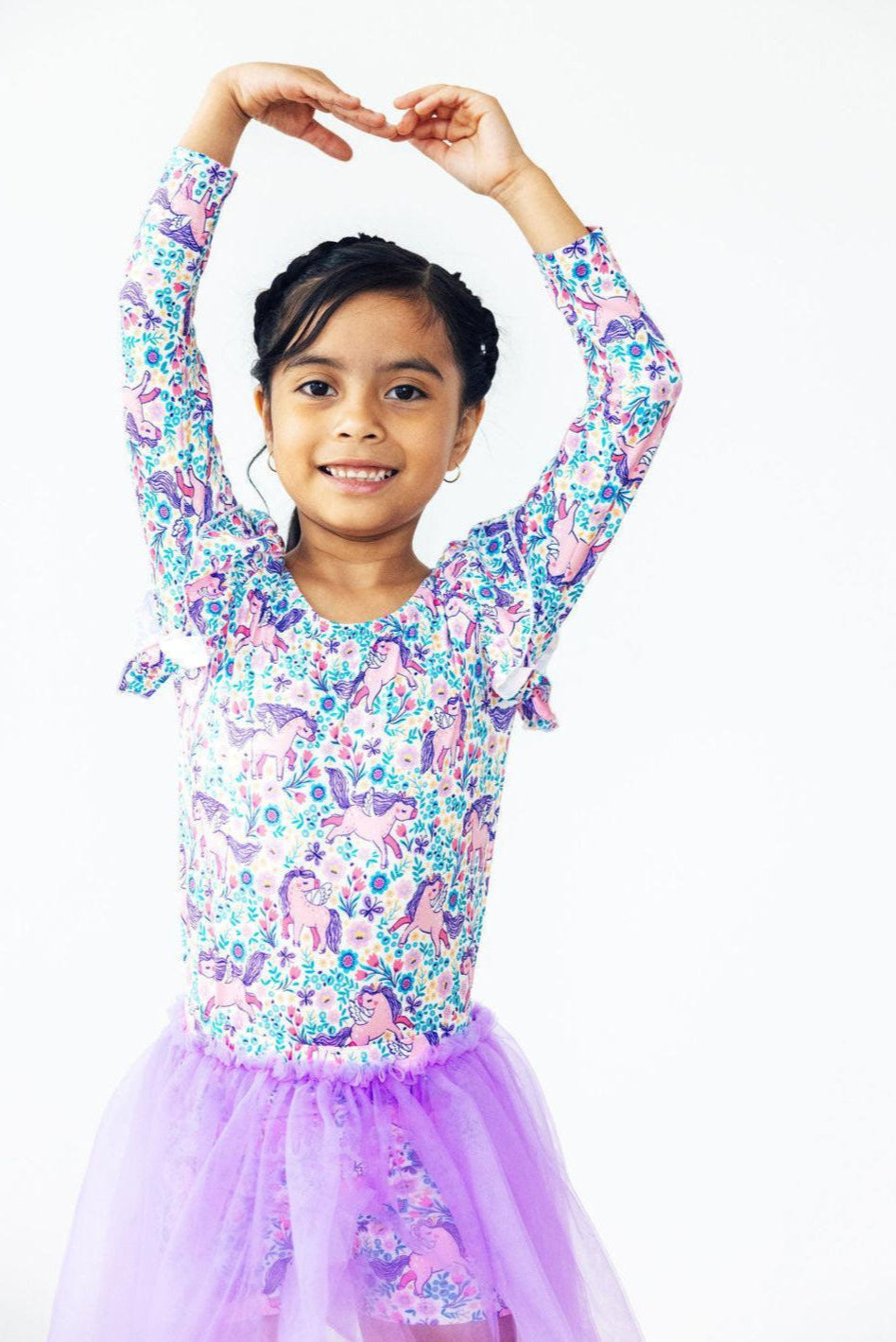 Head in the Clouds L/S Flutter Sleeve Leotard