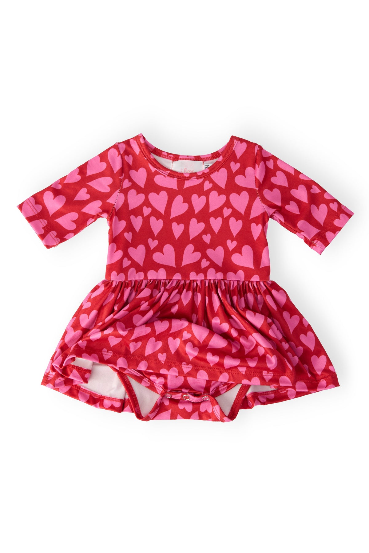 Hearts & Hugs 3/4 Sleeve Twirl Bodysuit