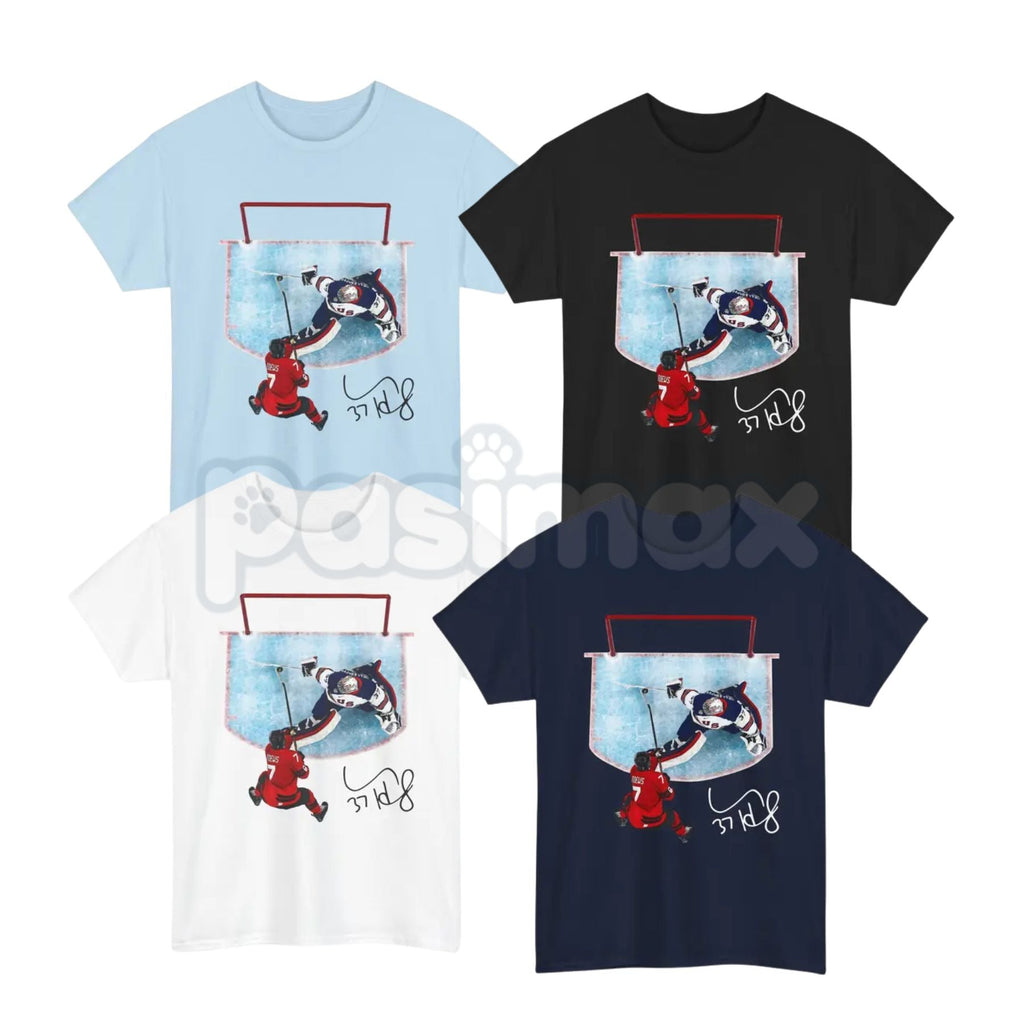 Hellebuyck "The Great Wall" Save T-Shirt - USA Ice Hockey Graphic Tee, Premium 100% Cotton Goaltender Fan Top, American Hockey Legend Streetwear, Pro-Level Save Sequence Apparel, Unique Gift for Hockey Fans & Goalies