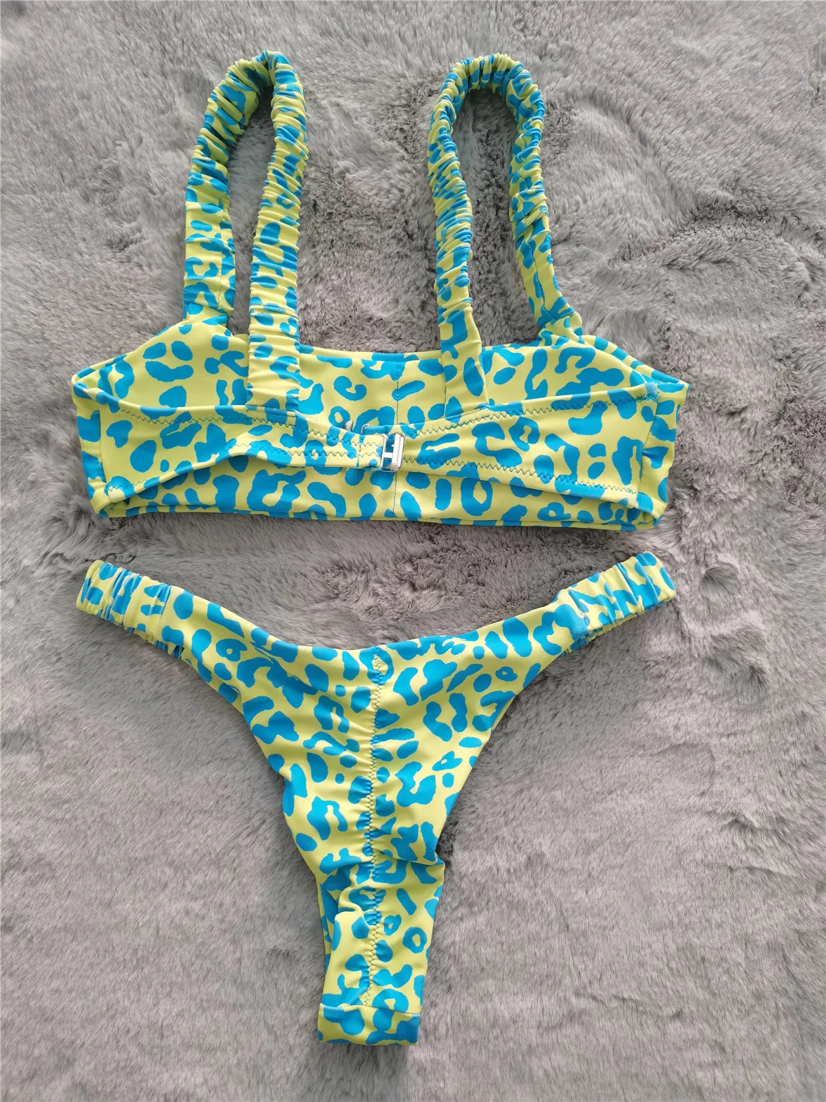 Sexy Micro Bikini 2026 Women Orange Leopard Push Up Padded Thong Swimsuit Female Cut Out Bathing Suit Swimwear Trajes De Baño