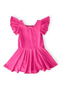 Hot Pink S/S Twirl Leotard