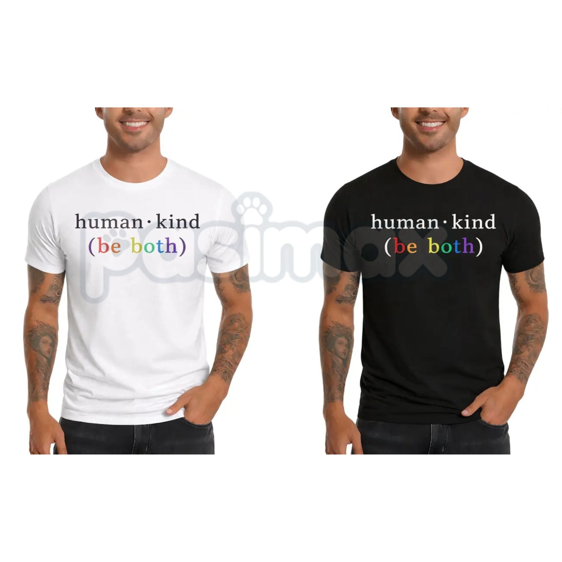 "Human Kind (Be Both)" Inspirational T-Shirt - Kindness Matters Graphic Tee, Premium 100% Cotton Motivational Shirt, Positive Message Minimalist Top, Empowering Gift for Teachers & Social Workers, Soft Lived-In Aesthetic Unity Apparel