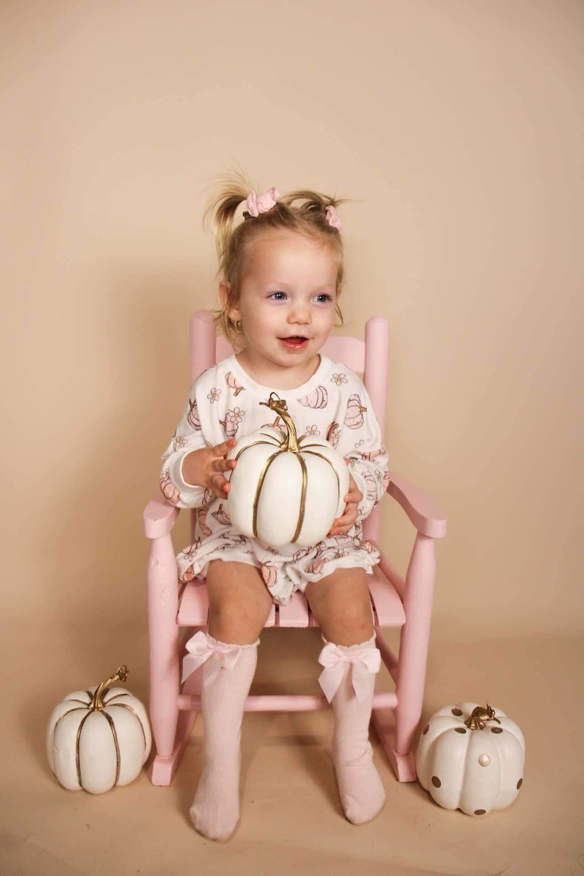 Pastel Pumpkins Bamboo Bubble Romper