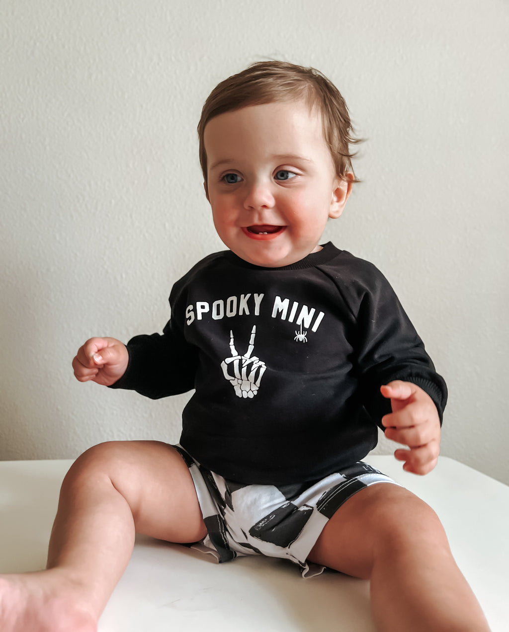Organic Cotton Spooky Mini Crewneck Sweatshirt