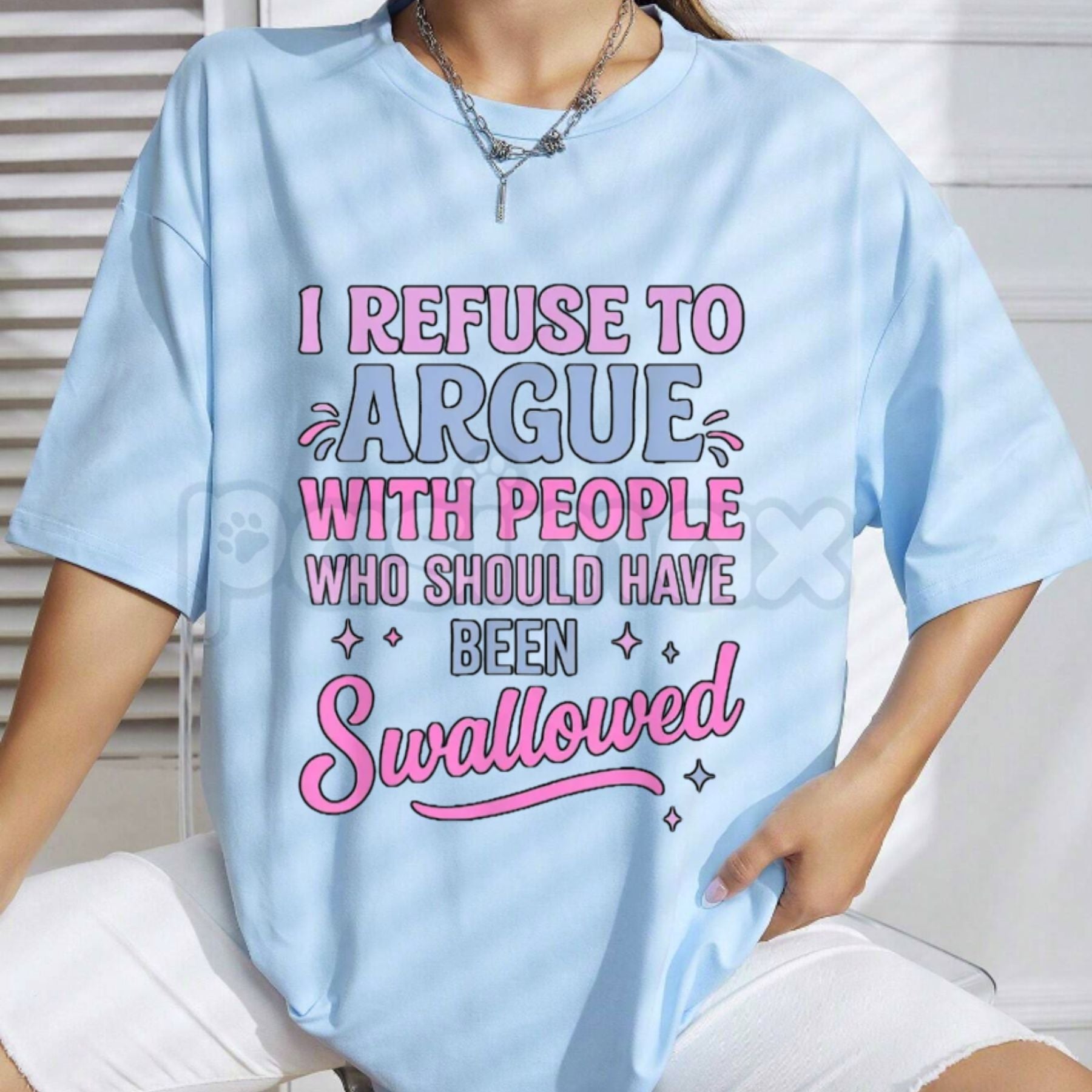 "I Refuse To Argue With People Who Should Have Been Swallowed" T-Shirt - Funny Savage Sarcastic Graphic Tee, Premium 100% Cotton Bold Statement Top, Witty Adult Humor Gift, Brutally Honest Personality Shirt, Soft Lived-In Heavyweight Casual Apparel