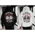 "I’m Broken Leave Me Alone" Hoodie – Aesthetic Emo Streetwear, Moody Grunge Statement Pullover, Unisex