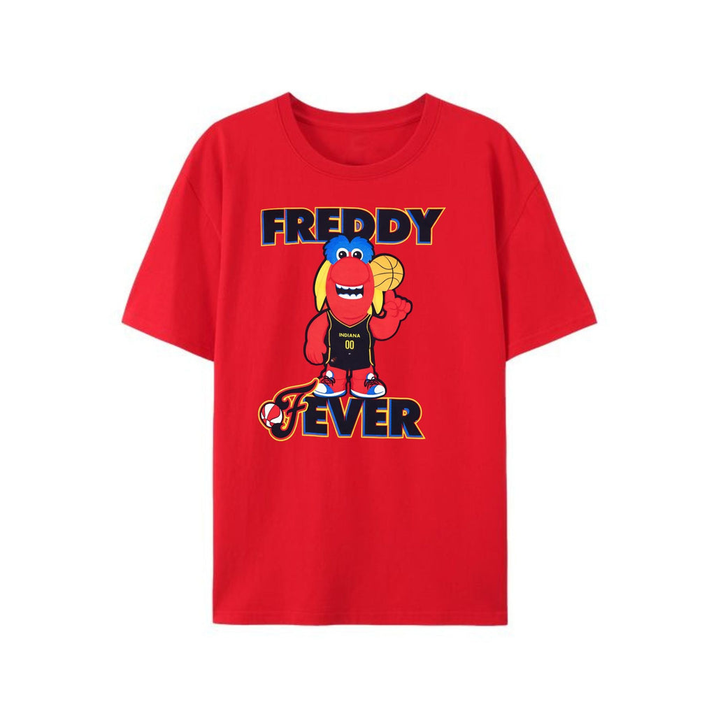 Indiana Fever Freddy Fever Youth Tee - Red Basketball Shirt, Kids WNBA Fan Apparel