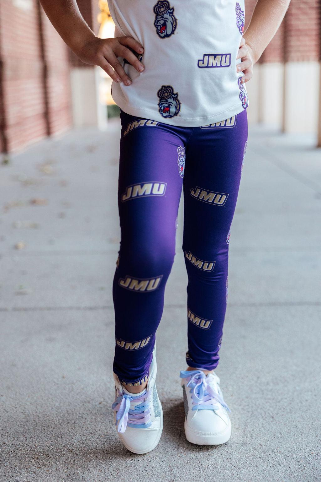 JMU Purple Duke Dog Leggings