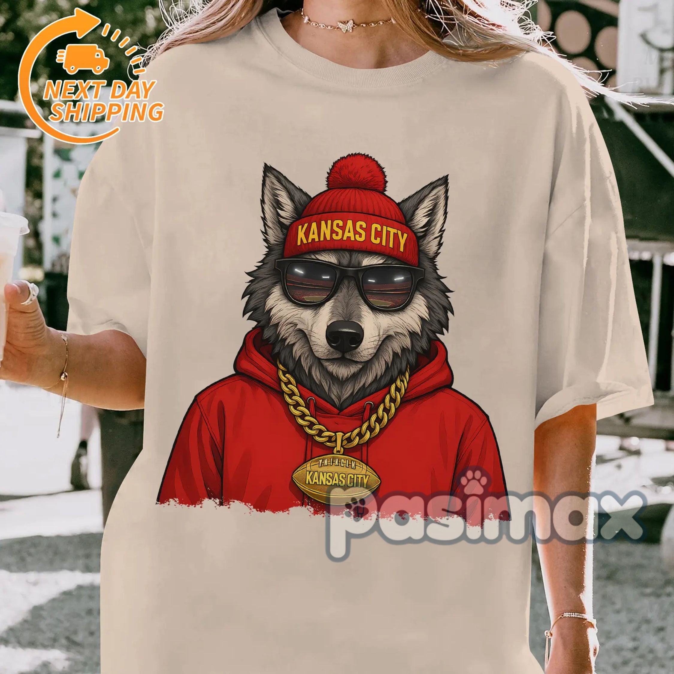 Kansas City Wolf T-Shirt - Urban Animal Graphic Tee, Local City Apparel