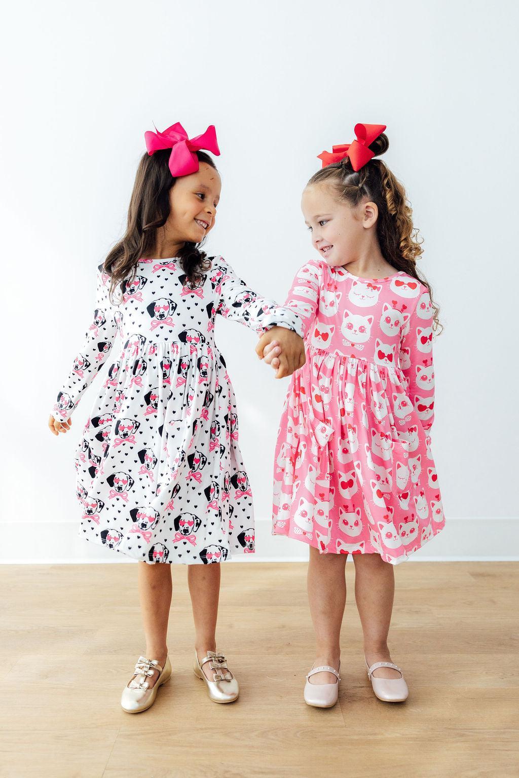 Love You Spots L/S Pocket Twirl Dress