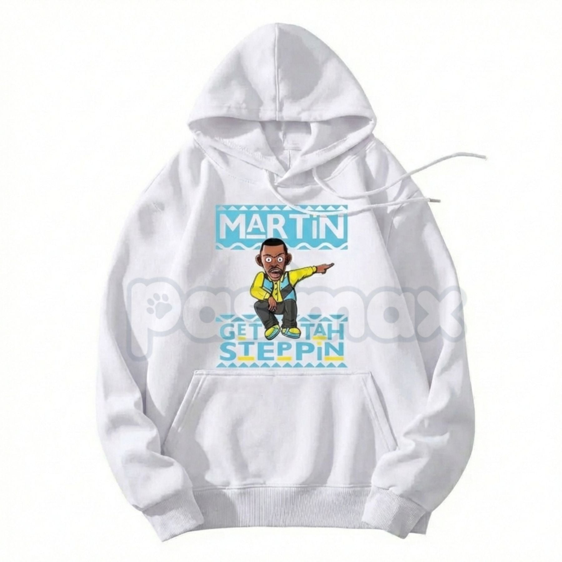Martin "Get Tah Steppin" 90s Sitcom Hoodie – Vintage Urban Streetwear, Classic Comedy Quote Pullover, Men's Retro Nostalgia Apparel