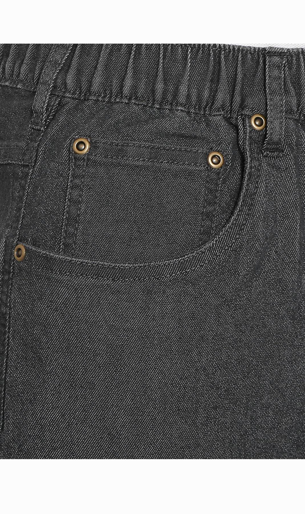 Men's Pull-On Stretch Denim and Twill Shorts — Elastic Waist No Zipper