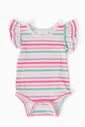 Pastel Stripes S/S Flutter Bodysuit