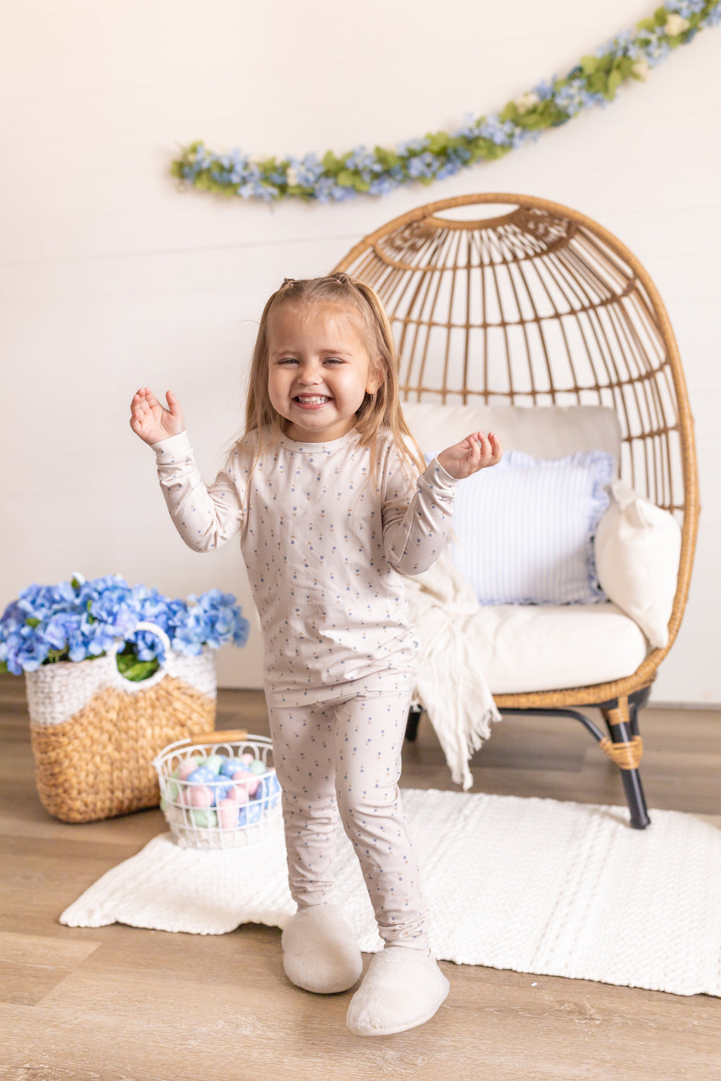 Tiny Tulips 2pc Bamboo Pajamas