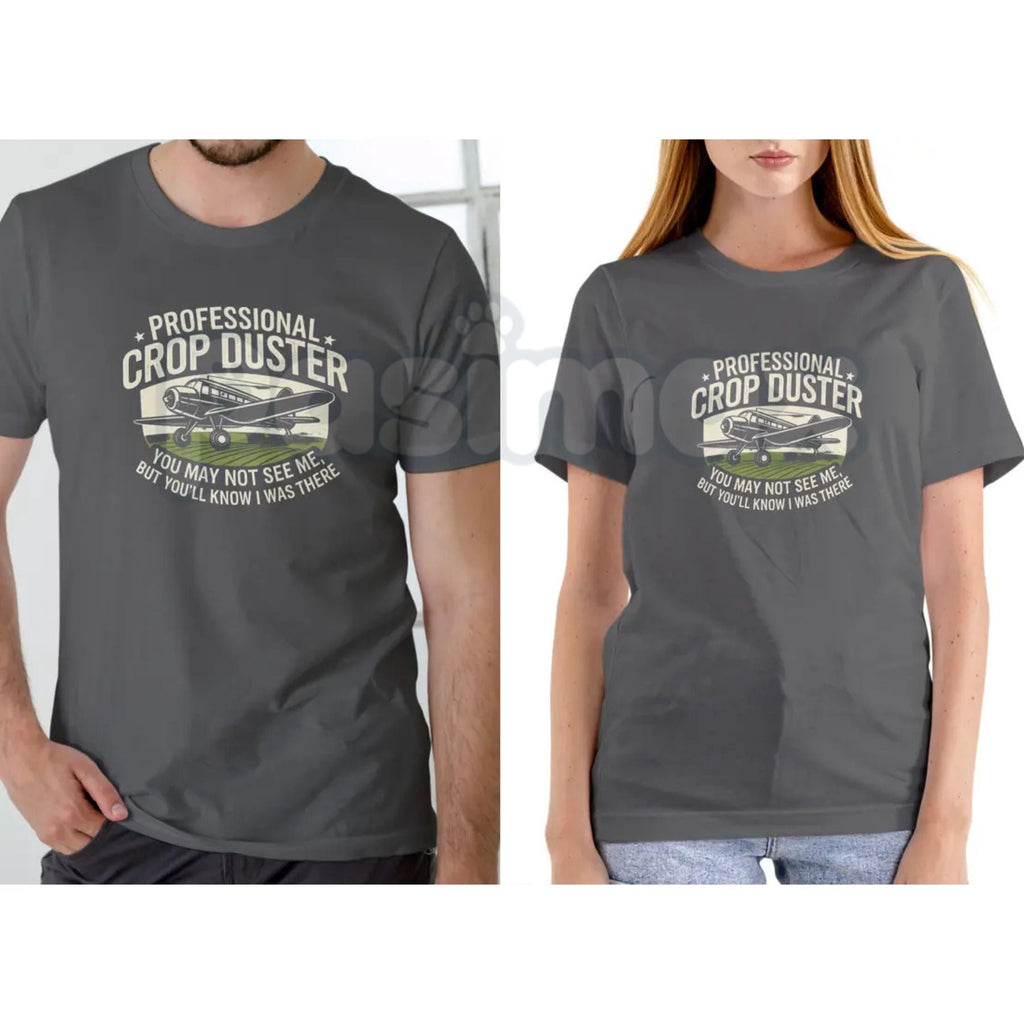 "Professional Crop Duster" Industrial Safety T-Shirt - Funny Hazmat Graphic Tee, Premium 100% Cotton Warning Label Shirt, Sarcastic Workwear Humor Top, Aviation Inspired Gag Gift for Men, Soft Lived-In Heavyweight Novelty Apparel