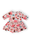 Puppy Love 3/4 Sleeve Twirl Bodysuit