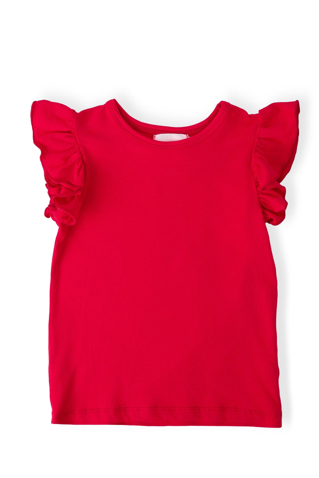 Red S/S Ruffle Tee