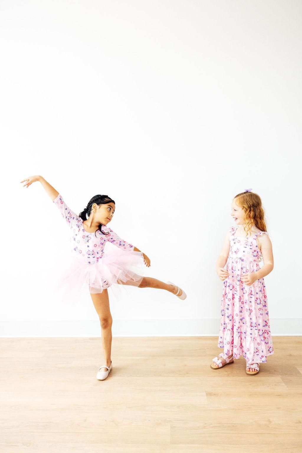 SALE Retro Daydream 3/4 Sleeve Tutu Leotard