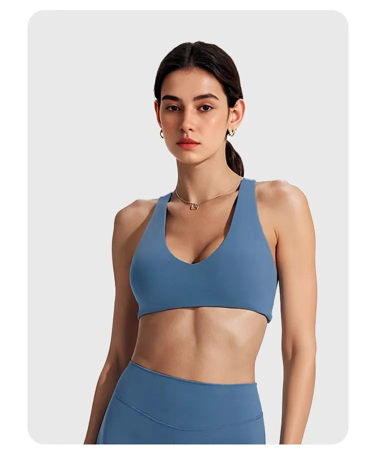 NCLAGEN Softmotion Bralette Sports Bra High Support Women's Gym Clothes Pilates Yoga Tank Tops Y-back Push Up Fitness Underwear