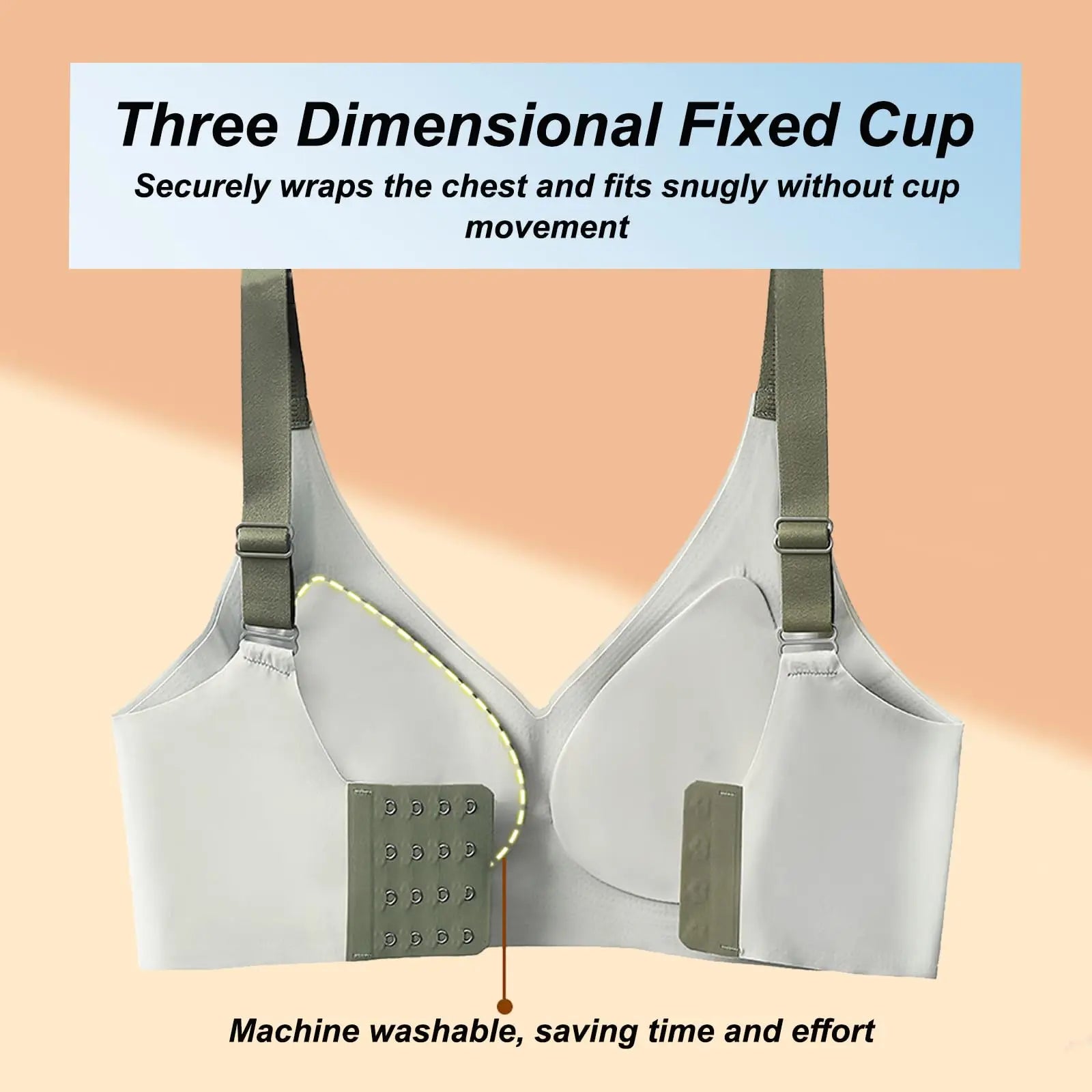 Push-Up Bra Women Seamless Ladies Underwear V-neck No Steel Ring Adjustable Comfortable Thin Top Bra Breathable Gathered
