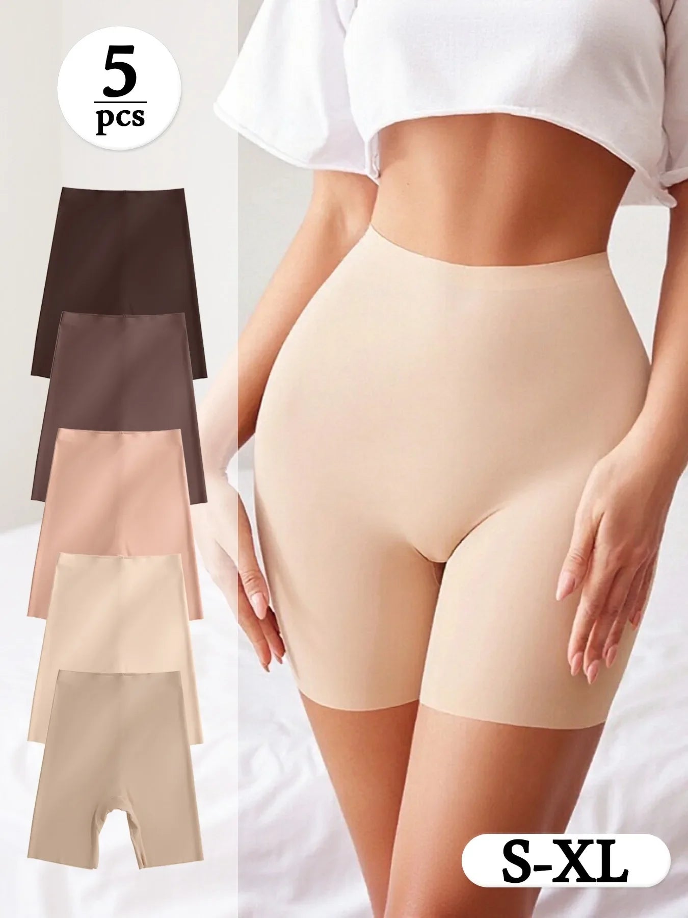 5pcs Ladies High Waist Leggings - Hips/Abdomen Shaping, High-Pressure Transparent. Soft, Comfortable & Tummy Control for Daily