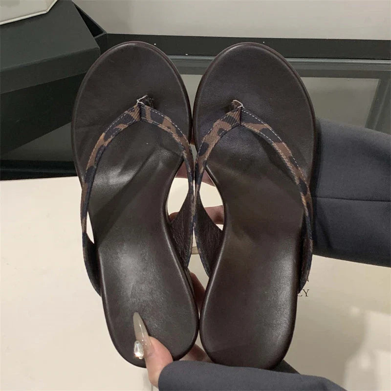 Aneikeh Fashion Summer Clip Toe Platform Wedges Women Slippers  Thick High Heels Beach Flip Flops Slide Shoes 2026